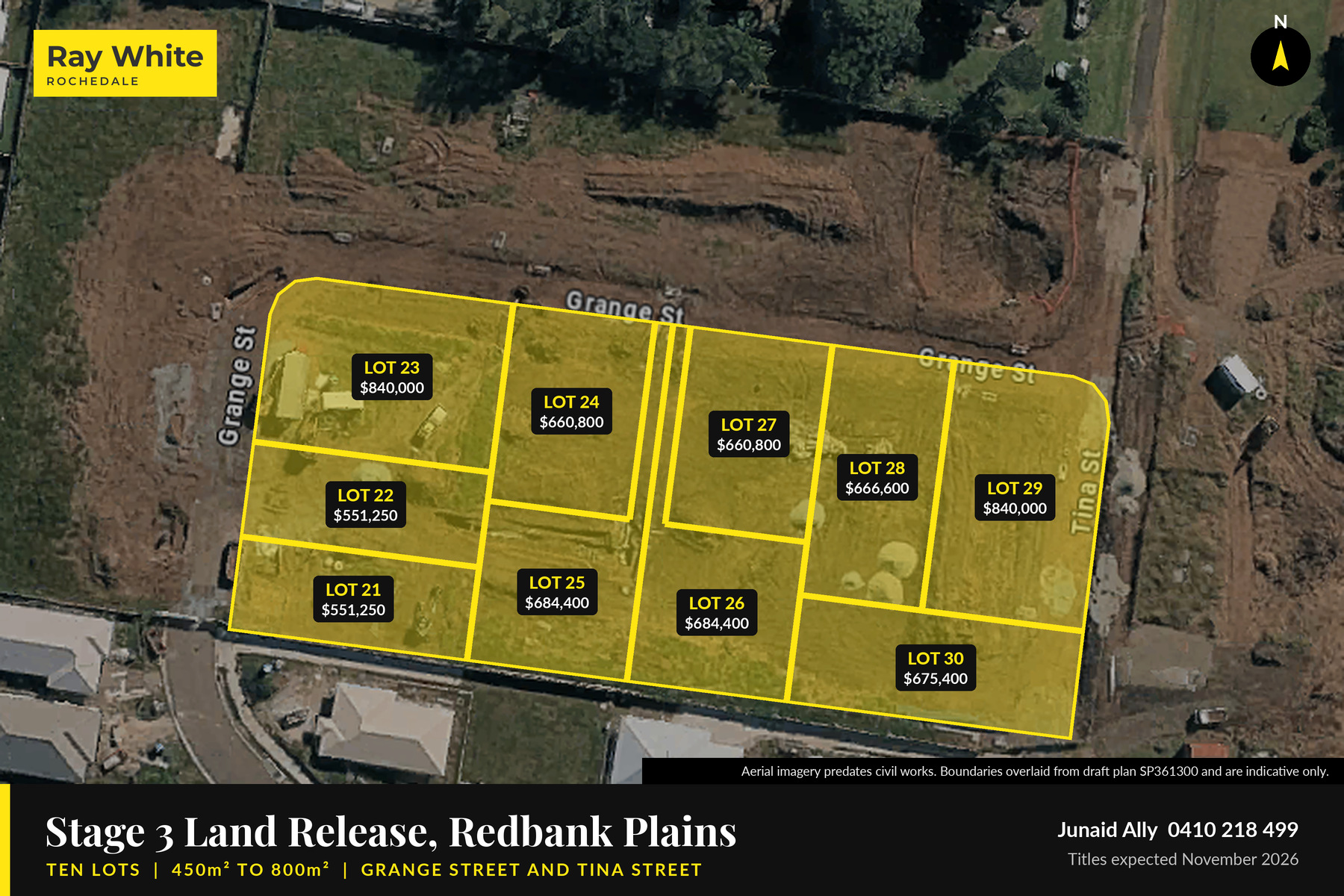 Stage 3 land release, Grange Street and Tina Street, Redbank Plains, for sale by Junaid Ally